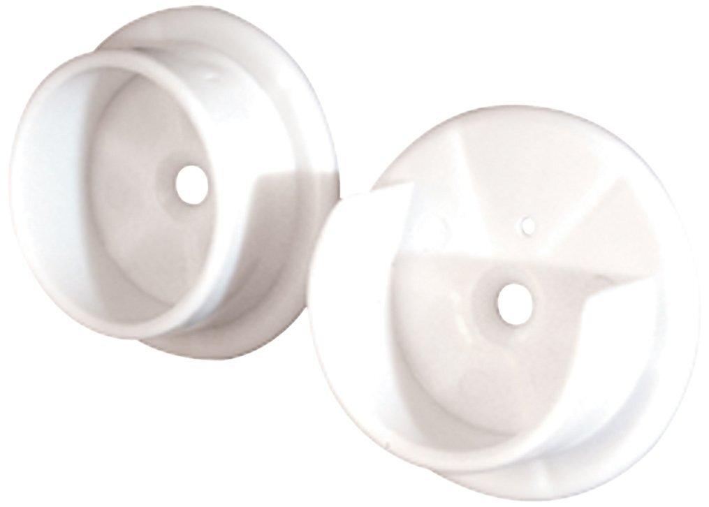 N 6568 Closet Pole Sockets 13/8 In. Plastic White 1 Set