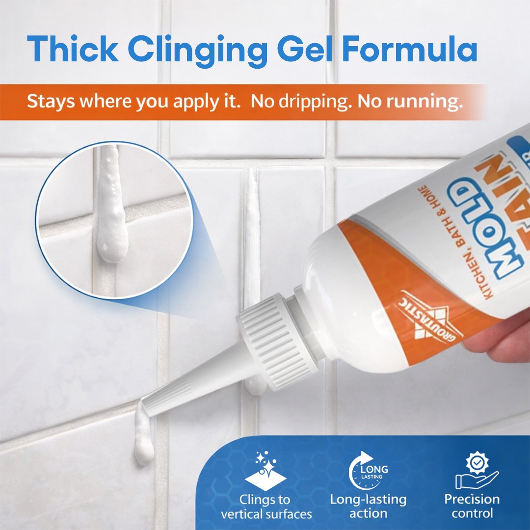Groutastic Mold & Mildew Stain Remover Gel – Thick Clinging Gel
