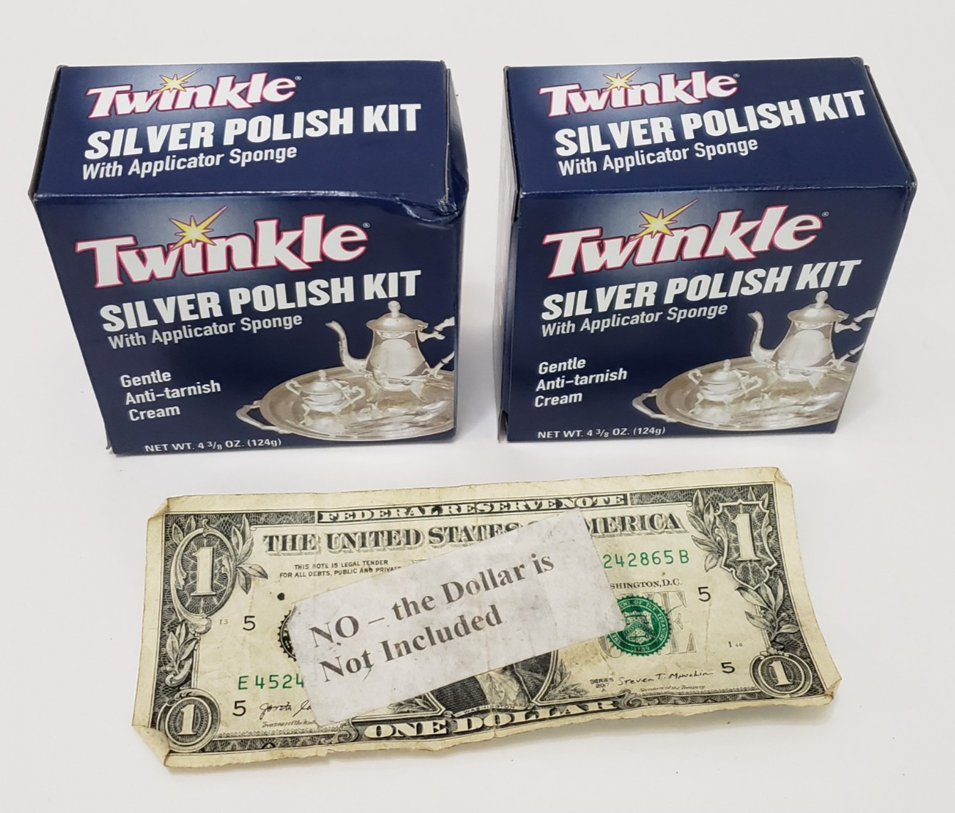 Twinkle Silver Polish Kit – 4 3/8oz Jar with Sponge Anti Tarnish – LOT 2 BOXES