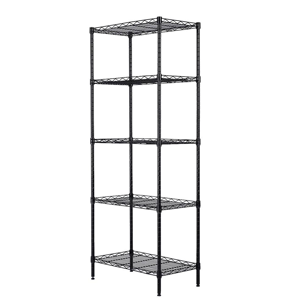 5-Tier Wire Shelves Unit Adjustable Metal Shelf Rack Kitchen Storage Organizer