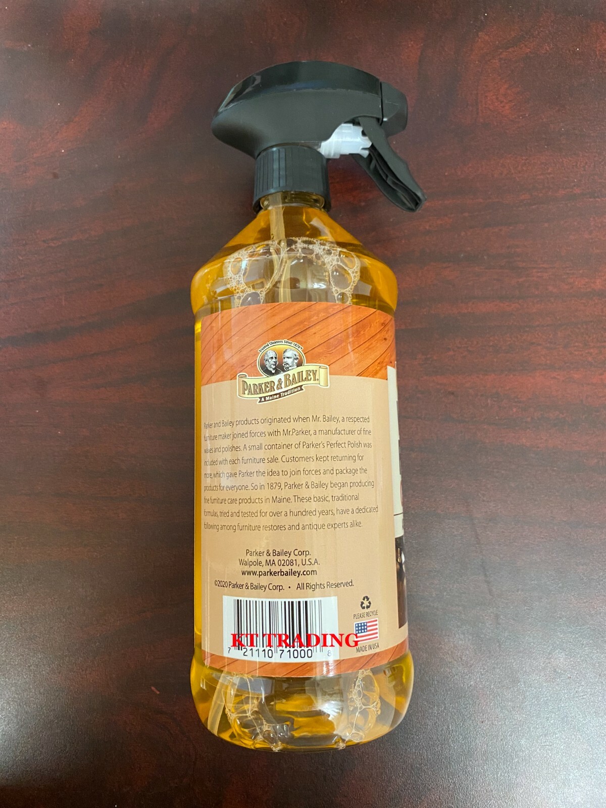 PARKER & BAILEY Advanced Formula WOOD FLOOR CLEANER Gentle Safe on Finish 32oz