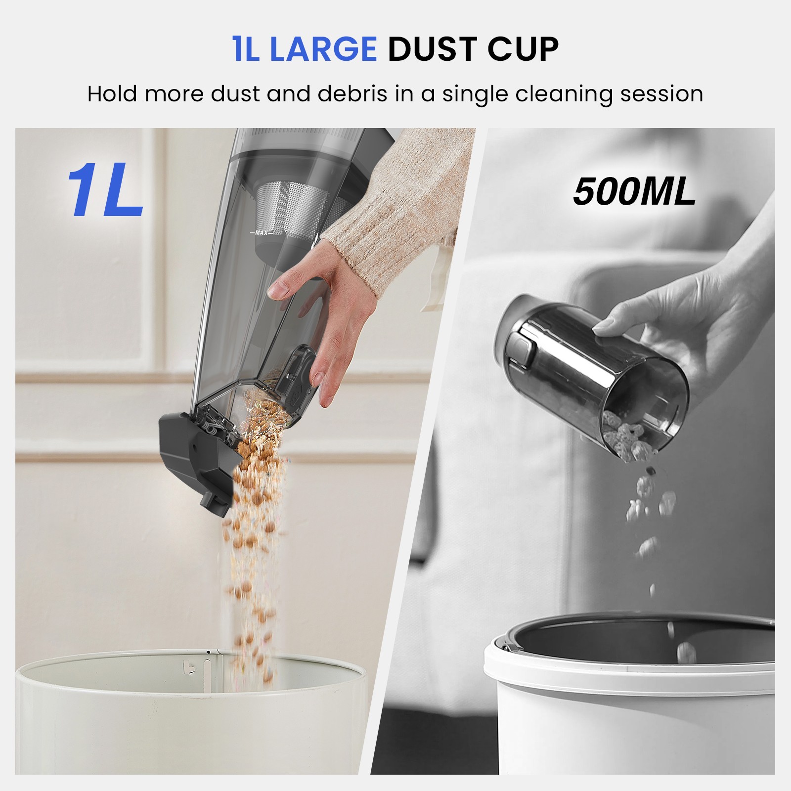 Home Handheld Cordless Vacuum Cleaner 12KPA Portable 120W HEPA Filter Car Pet