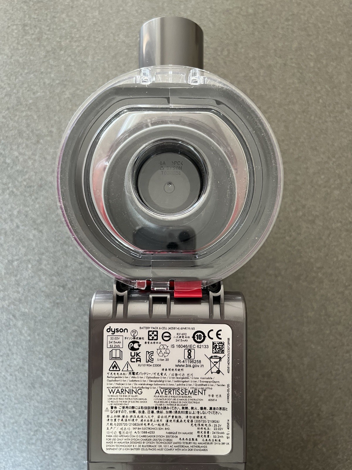 Dyson V8 Absolute SV25 Cordless Vacuum Cleaner Main Body Bin Battery Hepa Filter