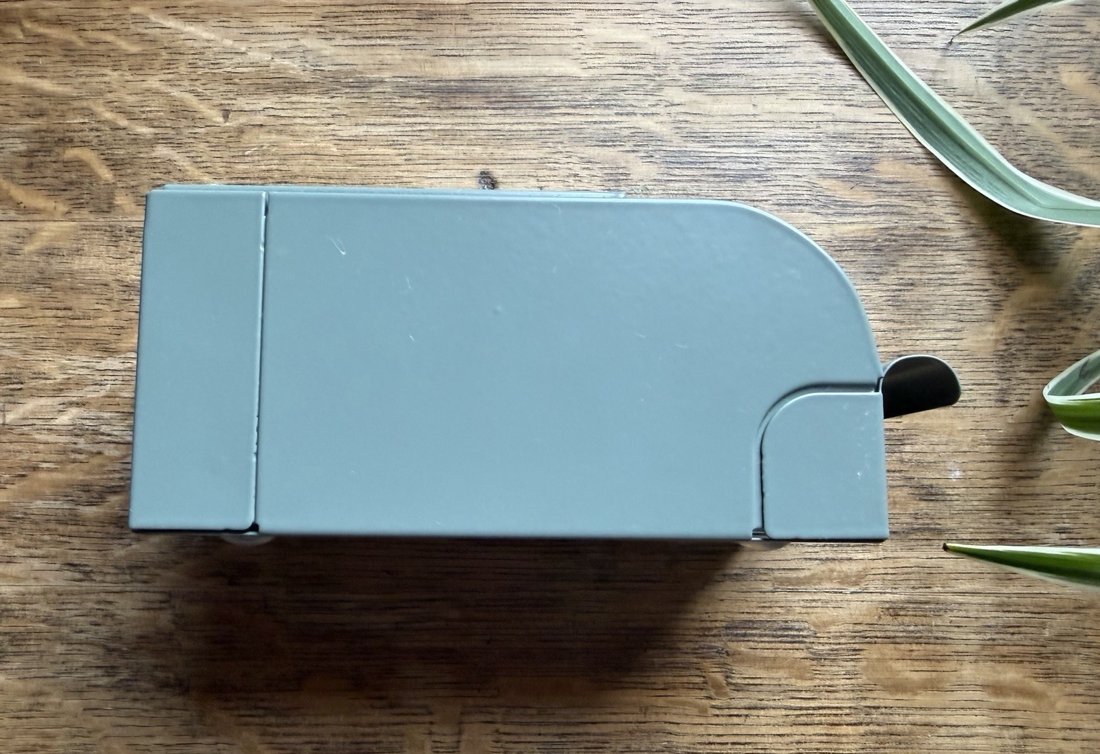 IKEA REJSA Storage Box Metal Bin Gray/Green 3 1/2″x6 3/4″ x3″
