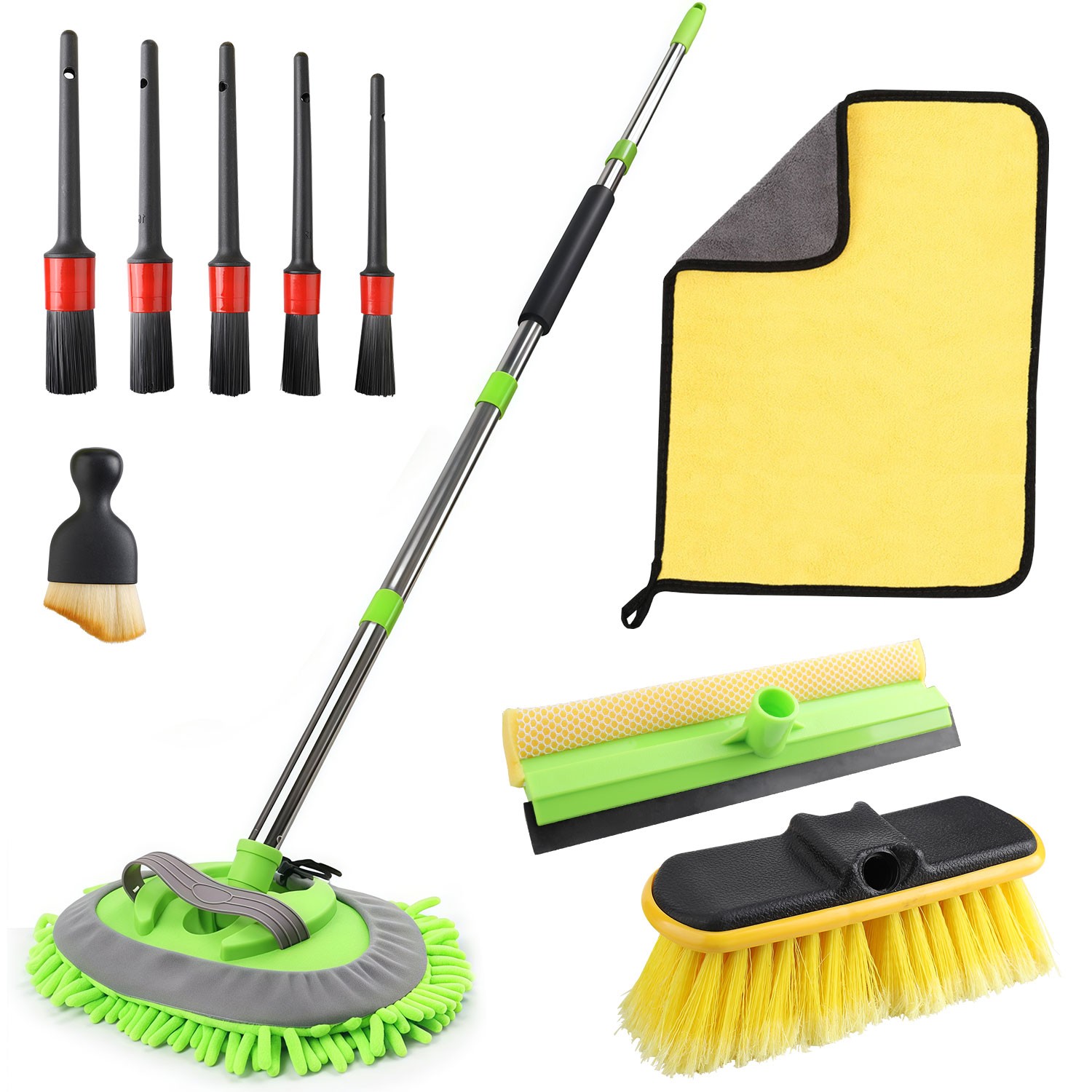 62″ Car Wash Brush with Long Handle, 12PCS for Car RV Truck Boat Wash