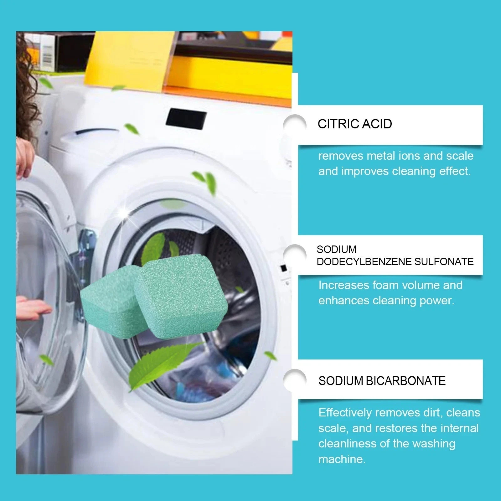 Uproot Clean Washing Machine Cleaner Tablets – 12 Pack