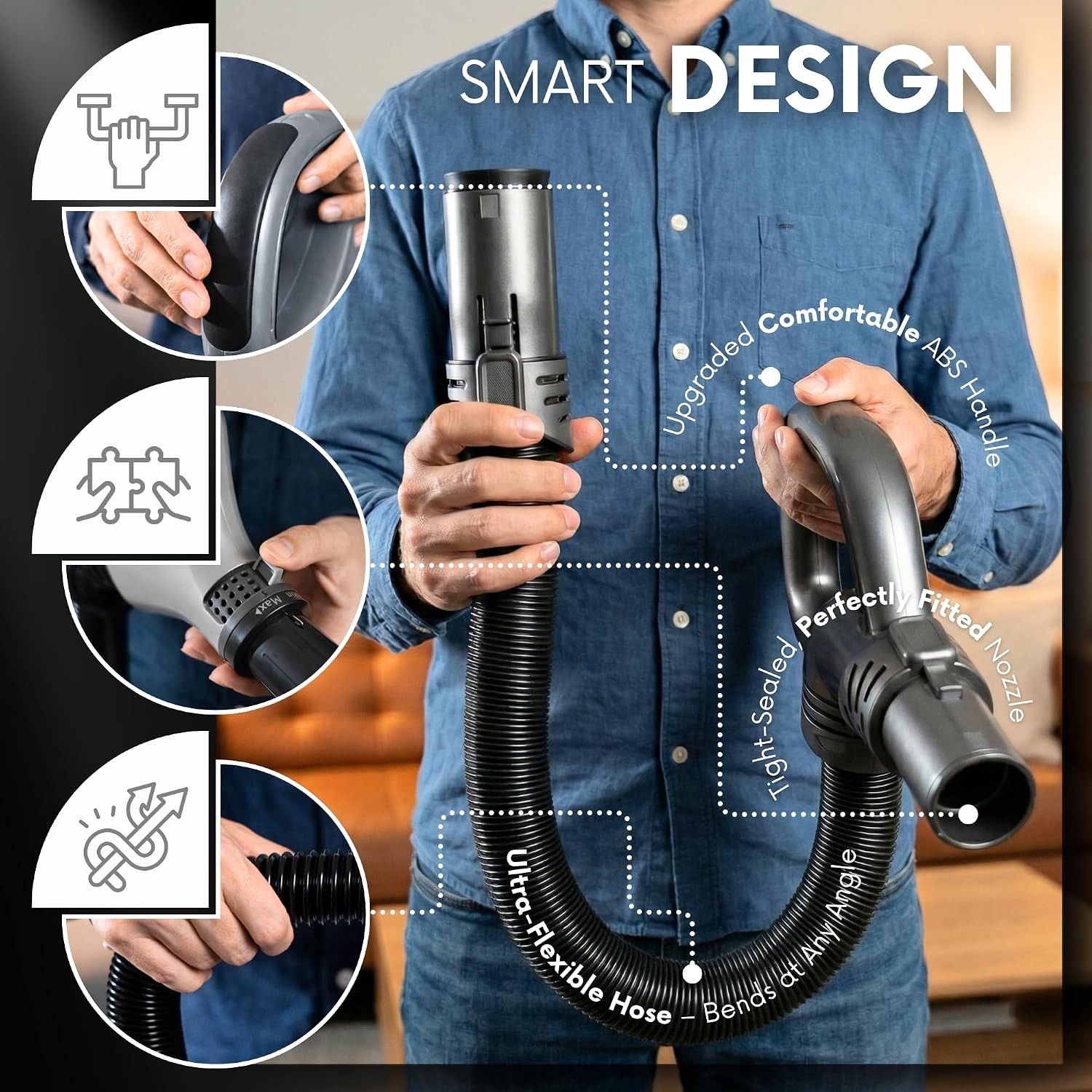 Replacement Hose Handle for Shark Vacuums for ONLY Models ZU62 ZU62C ZU60 ZU102