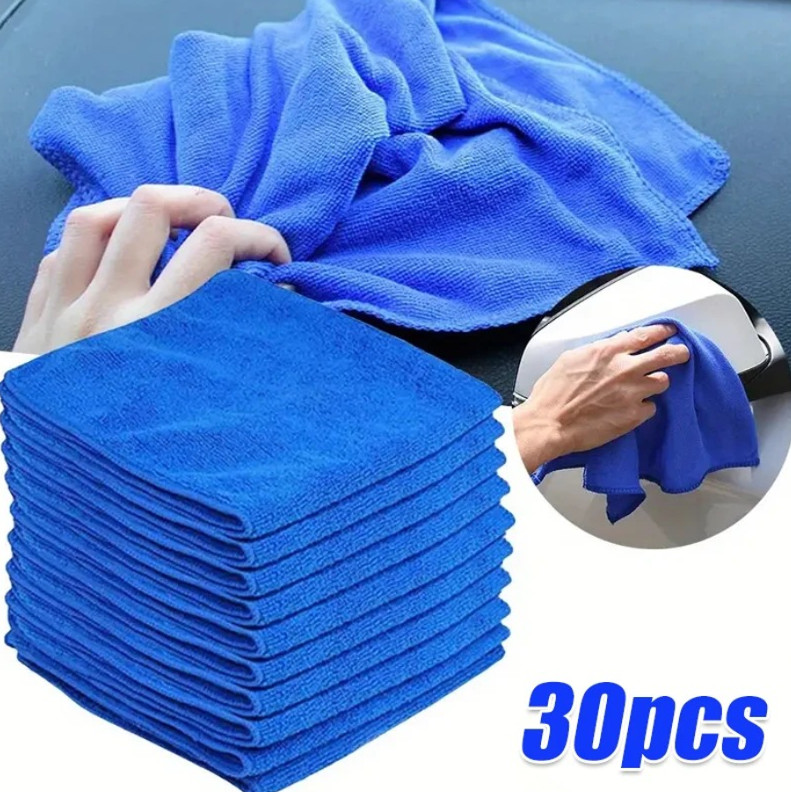 30pcs Microfiber Towels – Ultra Absorbent Car Wash & Home Cleaning Cloth Set