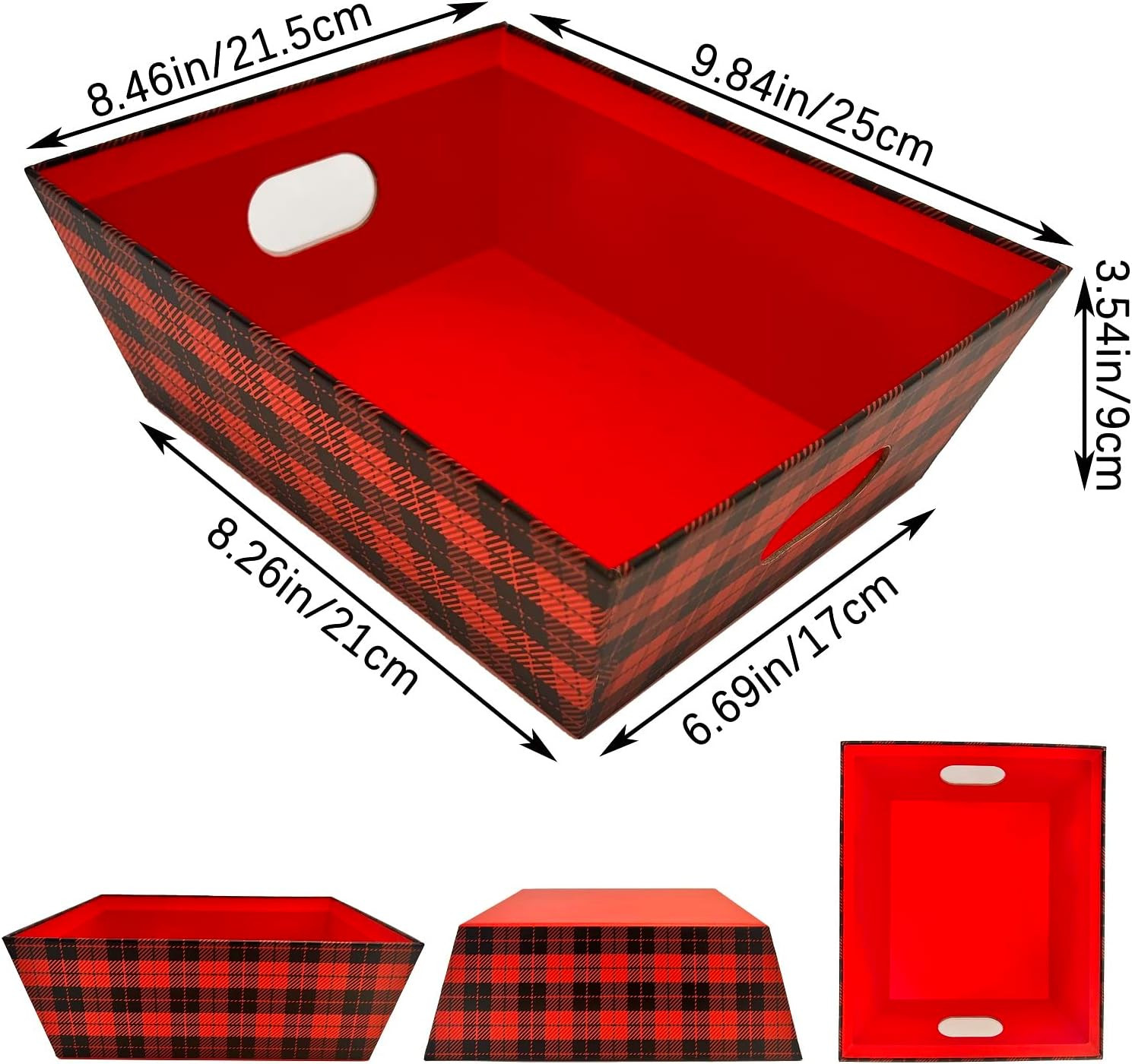 Basket for Gifts Empty, 5 PCS Sturdy Diy Bulk Gift Basket Kraft Market Tray Card