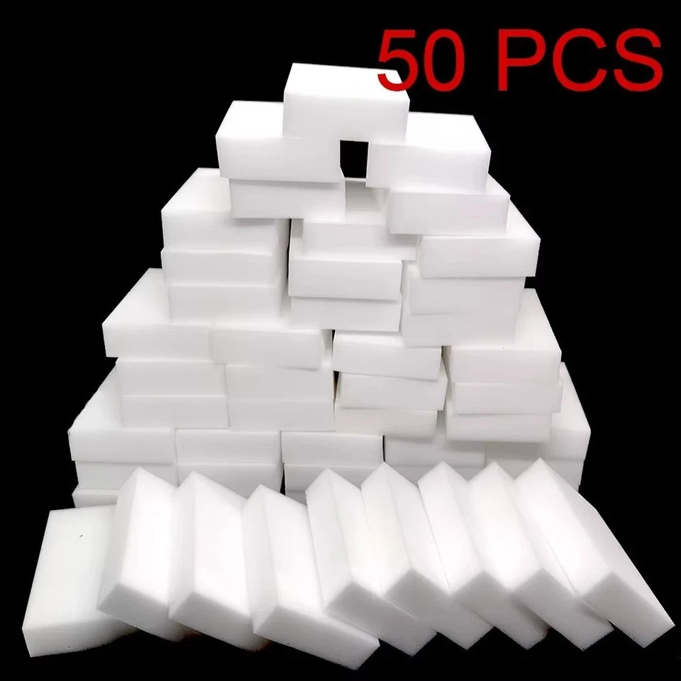 100 PCS Sponge Eraser BULK PACK Melamine Cleaning Foam 3/4″ Thick Kitchen Bath