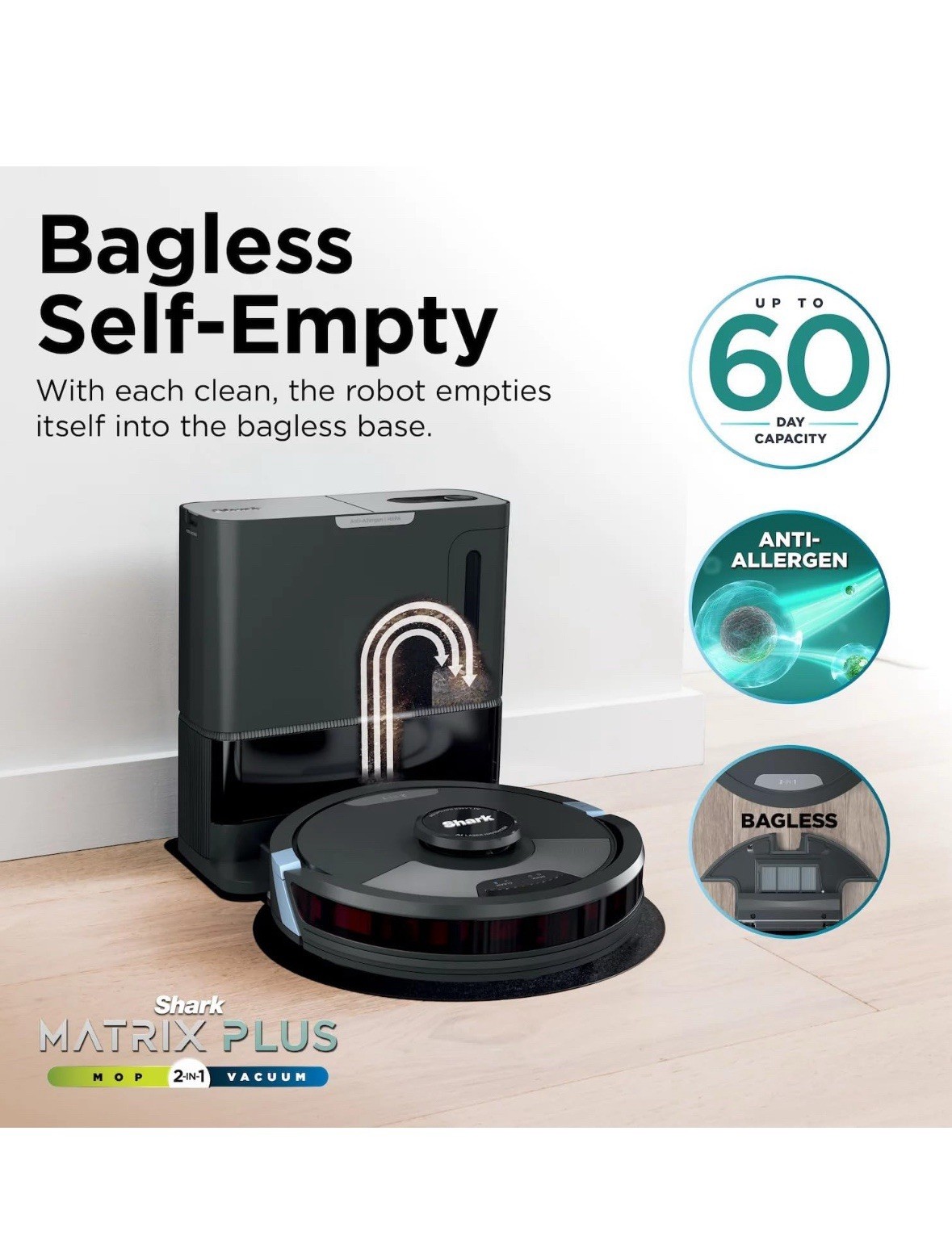 Shark RV2610WD AI Ultra 2in1 Robot Vacuum & Mop with Sonic Mopping Damaged Box