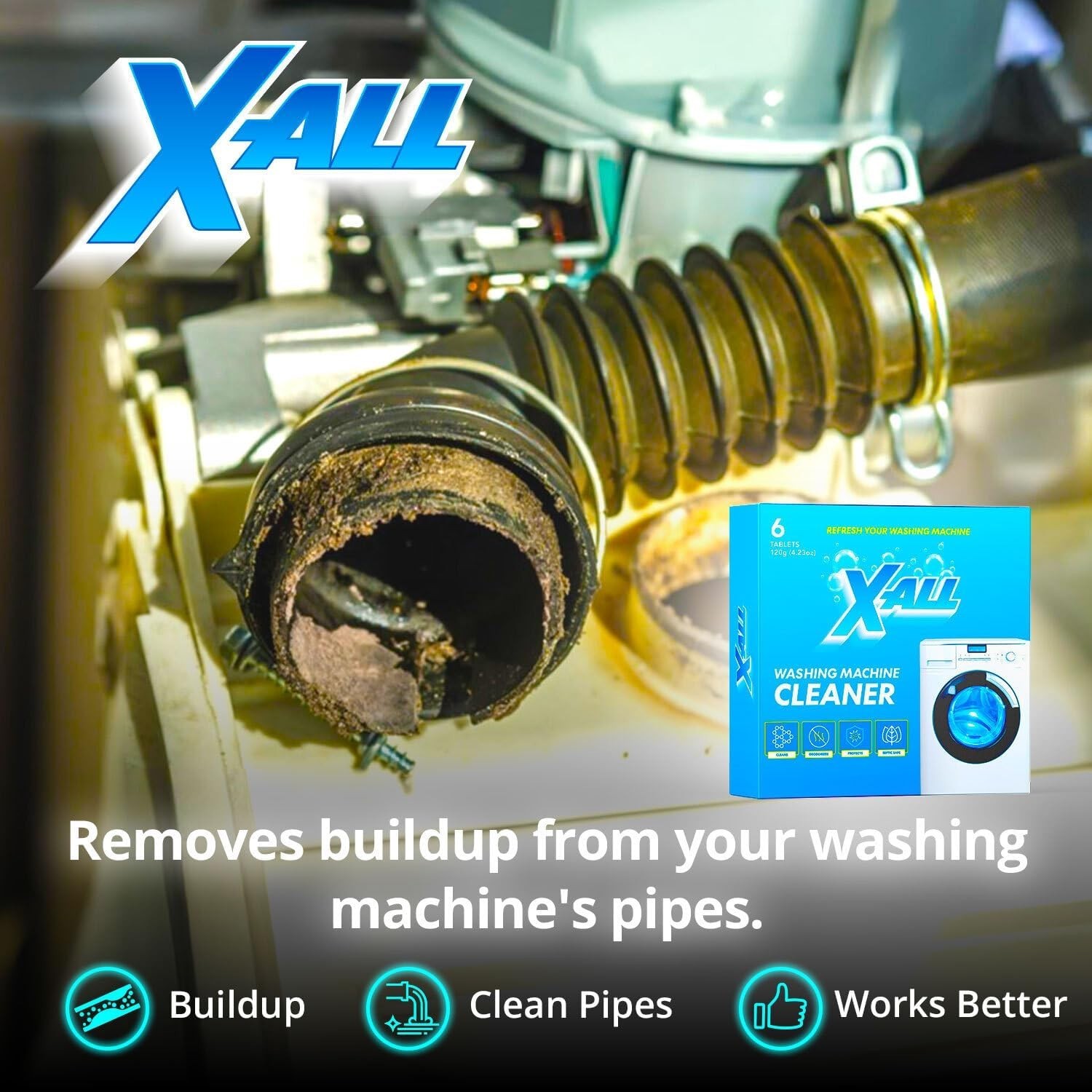 Washing Machine Cleaner – Deep Cleaning Tablets, Cleans and refreshes the int…