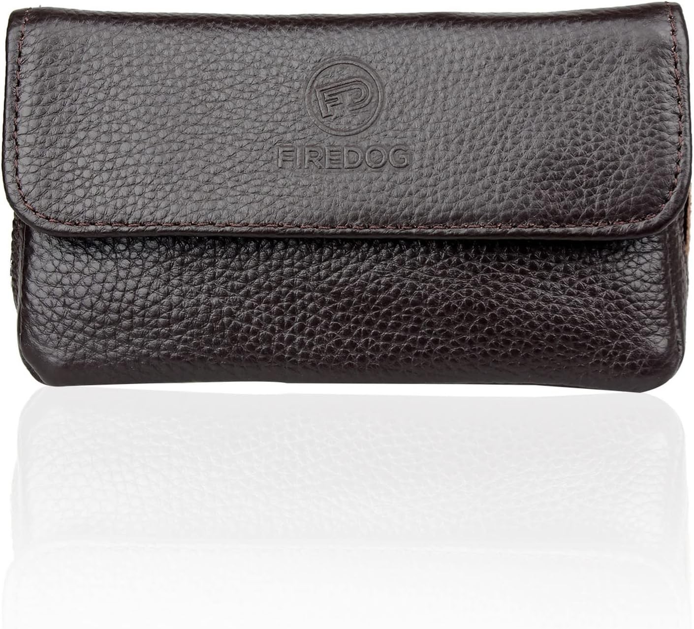 Genuine Leather Smoking Tobacco Pipe Pouch Case 1 Count (Pack of 1), Brown