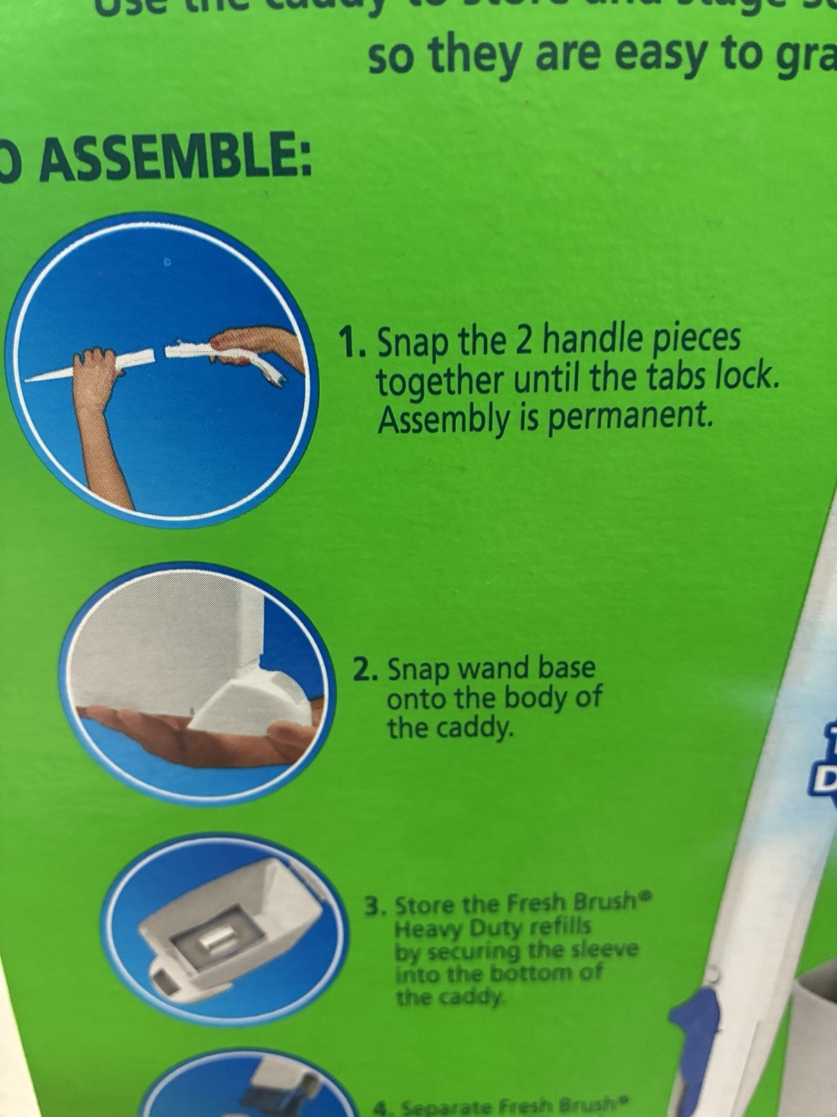 Scrubbing Bubbles Fresh Brush Starter Kit/Caddy 2 Toilet Cleaning Pads 4-in-1