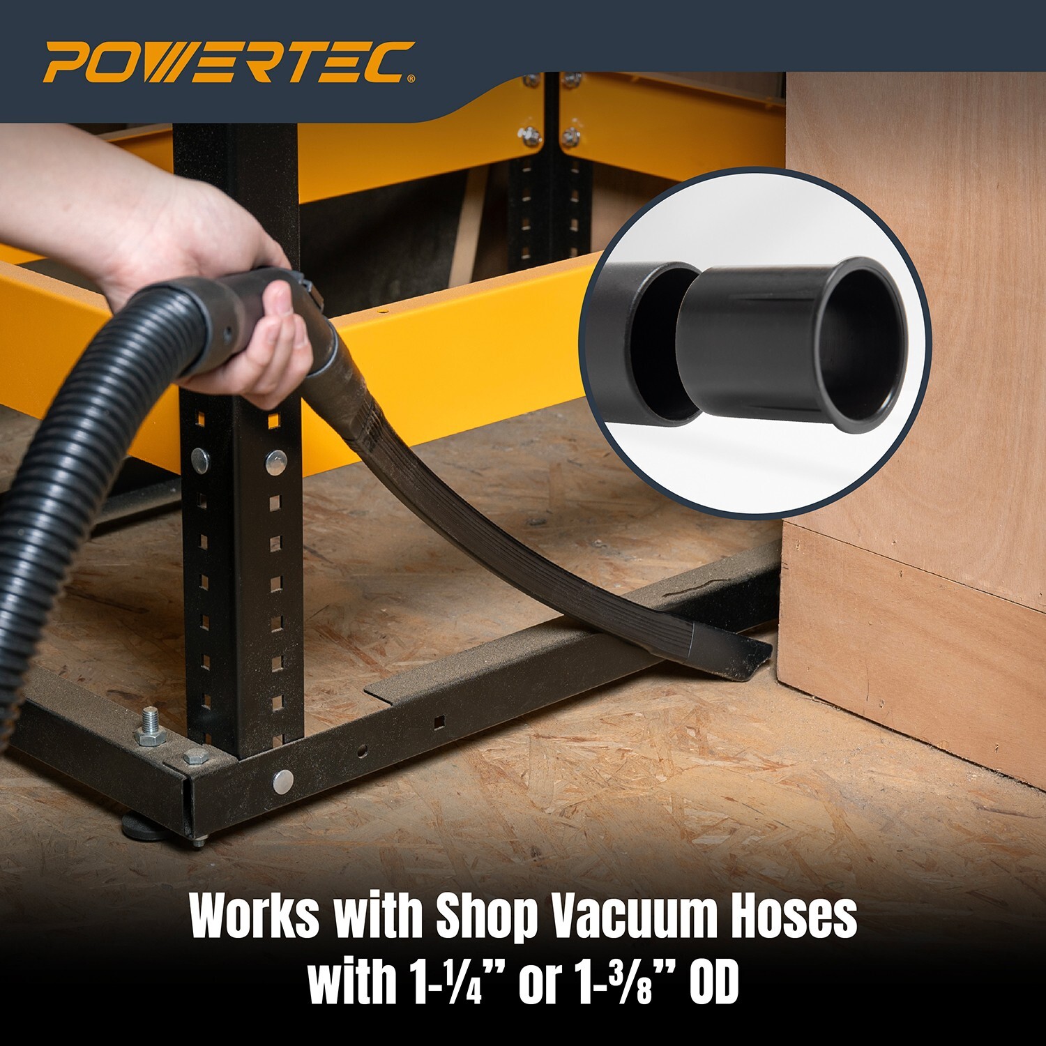 Flexible Vacuum Crevice Tool with 1-1/4″ to 1-3/8″ adapter (32mm to 35mm)