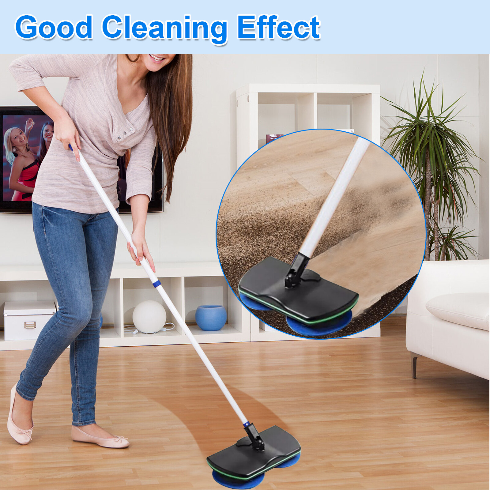 6 PCS Microfiber Mop Replacement Pads Reusable Cleaning Mat For Hardwood Floors