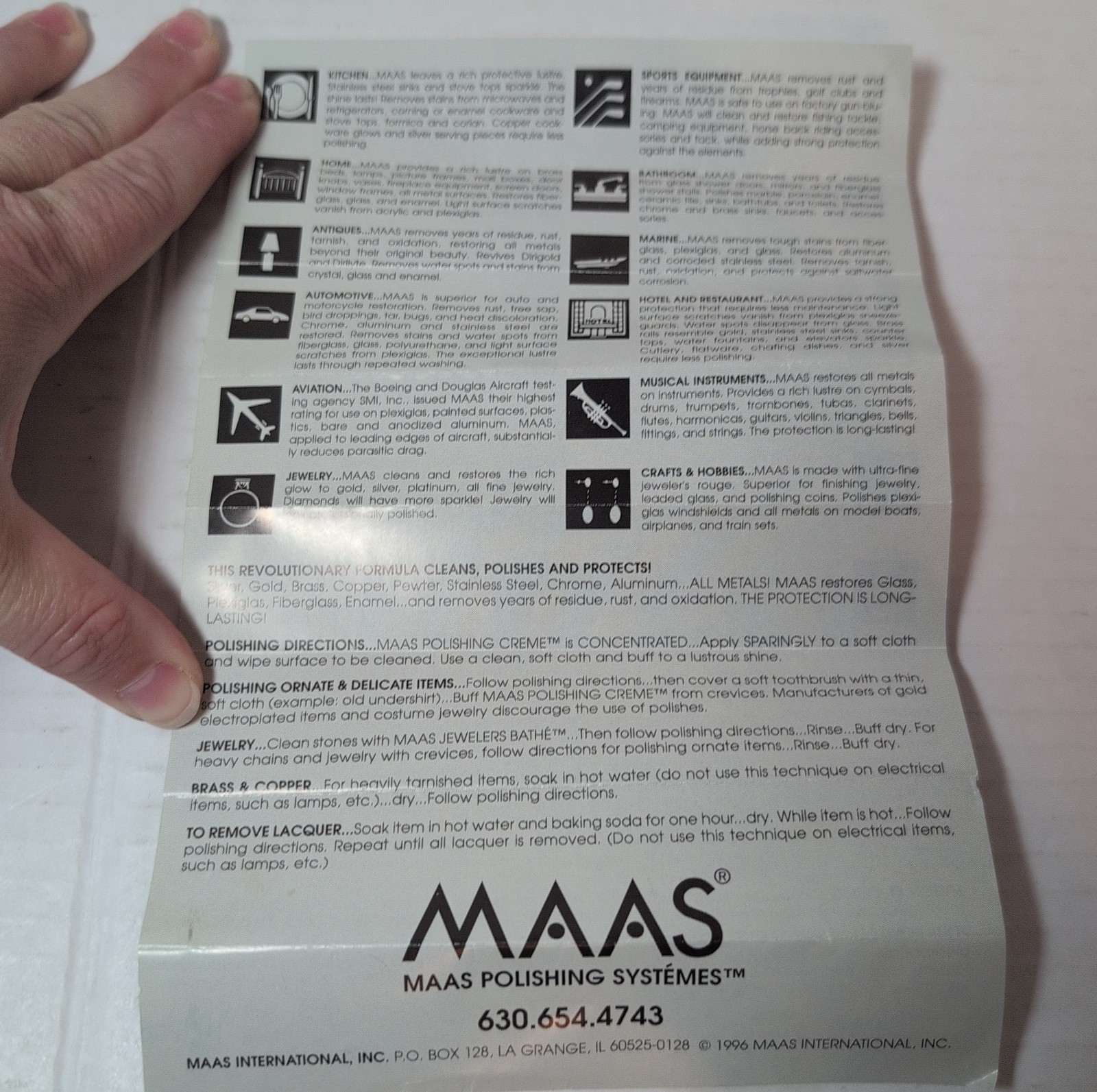 2oz Tube Maas Metal Polish Creme – Used 1.35 Oz Remain