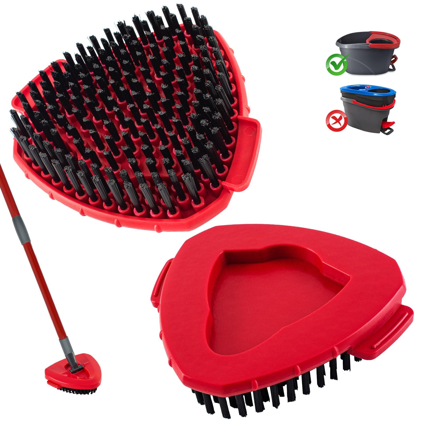 Scrub Brush for OCedar, Scrubber Mop Head Compatible with Ocedar Spin Mop Eas…