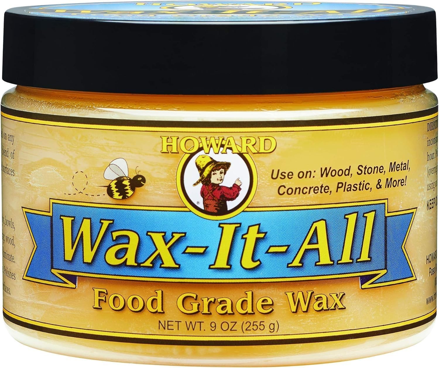 HOWARD WAX-IT-All – Protective Food-Grade Wax, Beeswax Wood Polish: Beautifies a