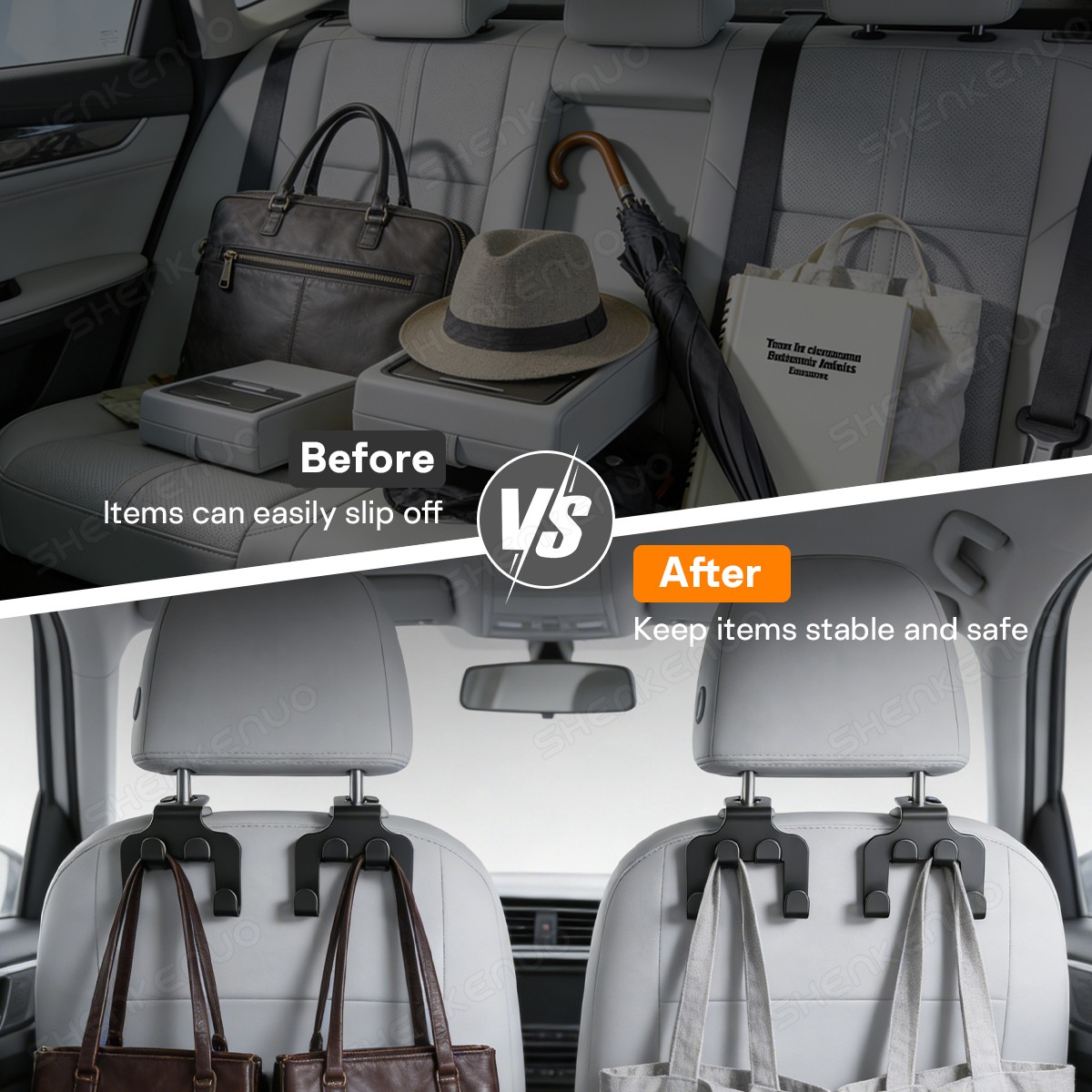 2pcs Bag Holder Car Seat Back Hook Hanger Interior Accessories for Mercedes Benz