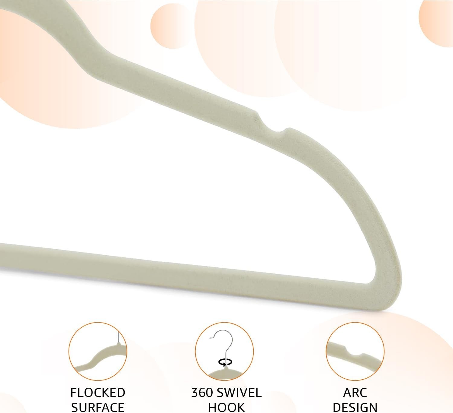 Amazon Basics Slim Velvet Non-Slip Space Saving Suit Clothes Hangers, Closet Org