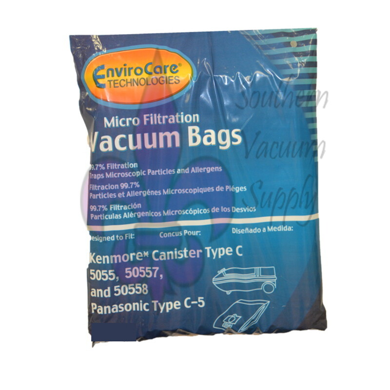 9 Vacuum Cleaner Bags for Sears Kenmore 5055 50557 50558 Panasonic C-5 C5 C Q