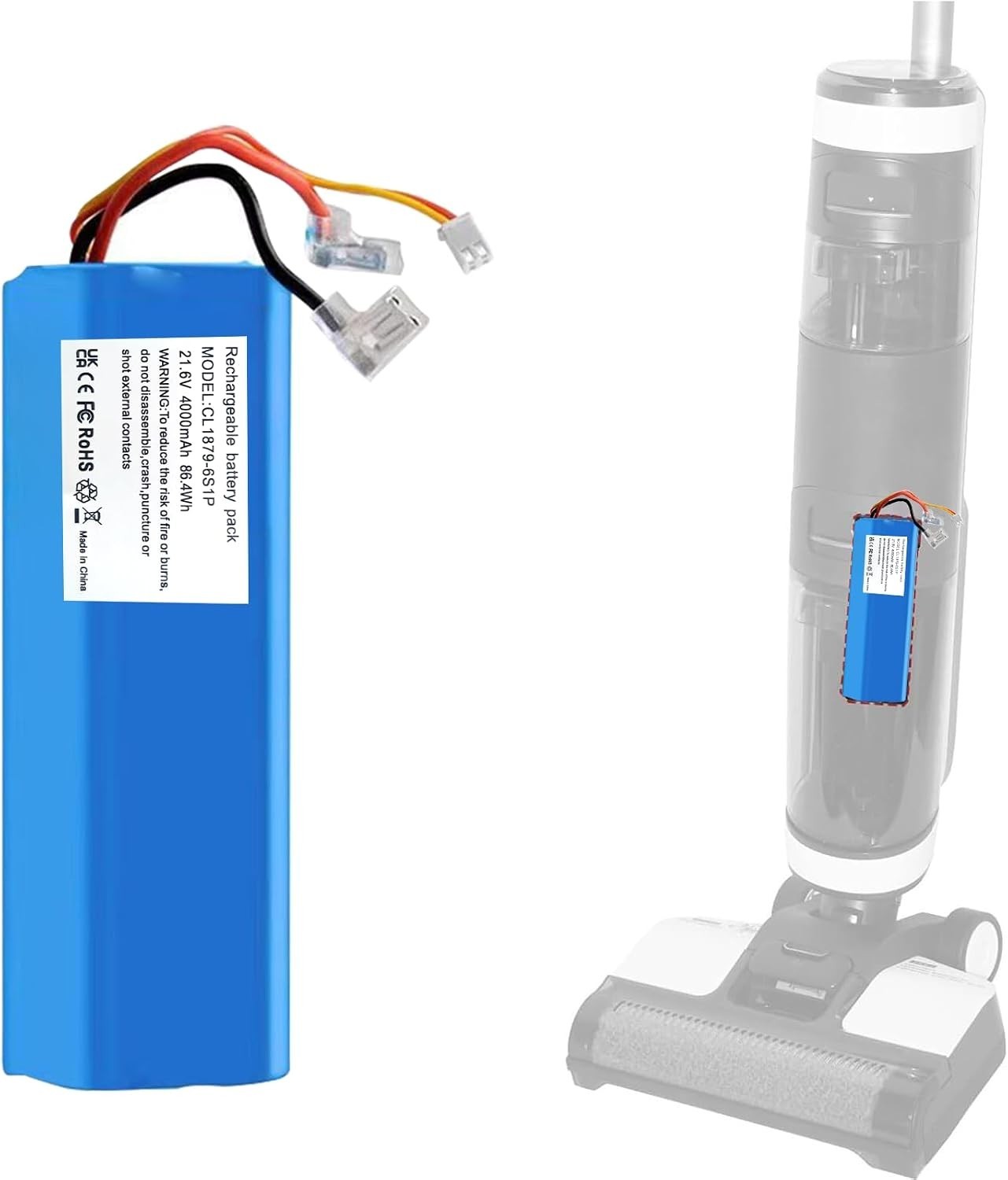 Compact 4.0Ah Tineco Battery Replacement – Perfect for Floor ONE S3 & iFloor 3