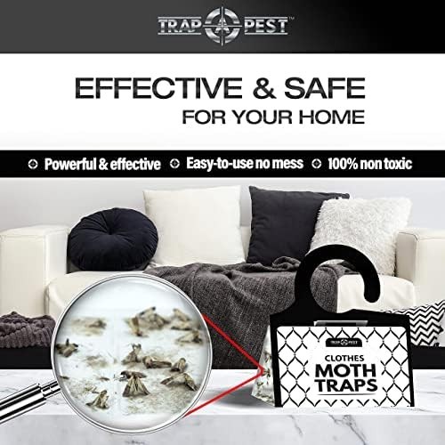 Clothing Moth Traps – 8 Pack – Non Toxic Moth Traps for Clothes with Pheromone A
