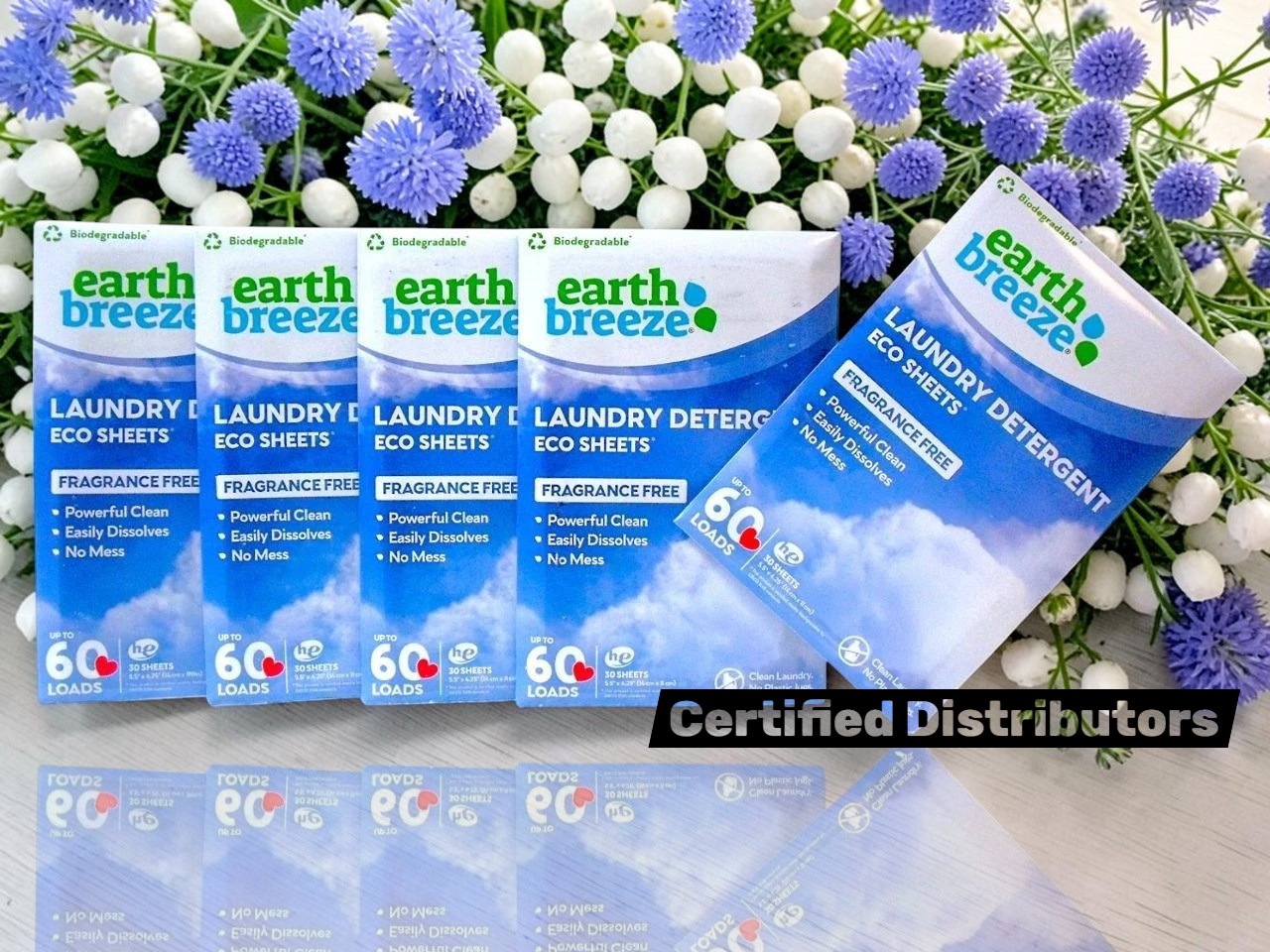 Earth Breeze (5-Pack) Laundry Detergent Sheets Fragrance-Free 300 Loads Total