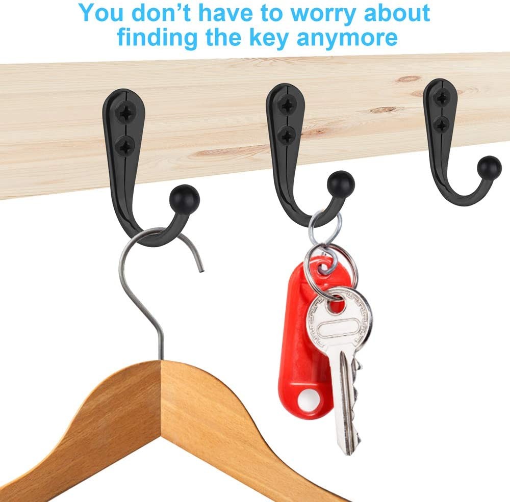 20PCS Wall Hooks for hanging Metal Wall Hooks for Coats Coat hooks for Wall USA
