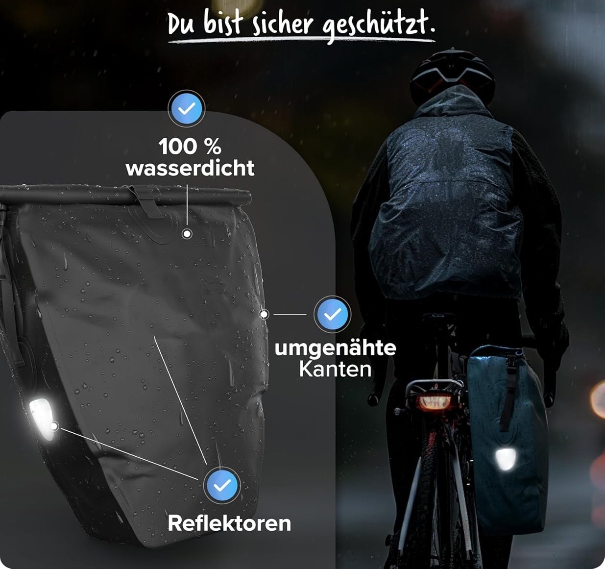 Alforjas traseras para bicicletas, bolsas para comestibles, ciclismo de turismo