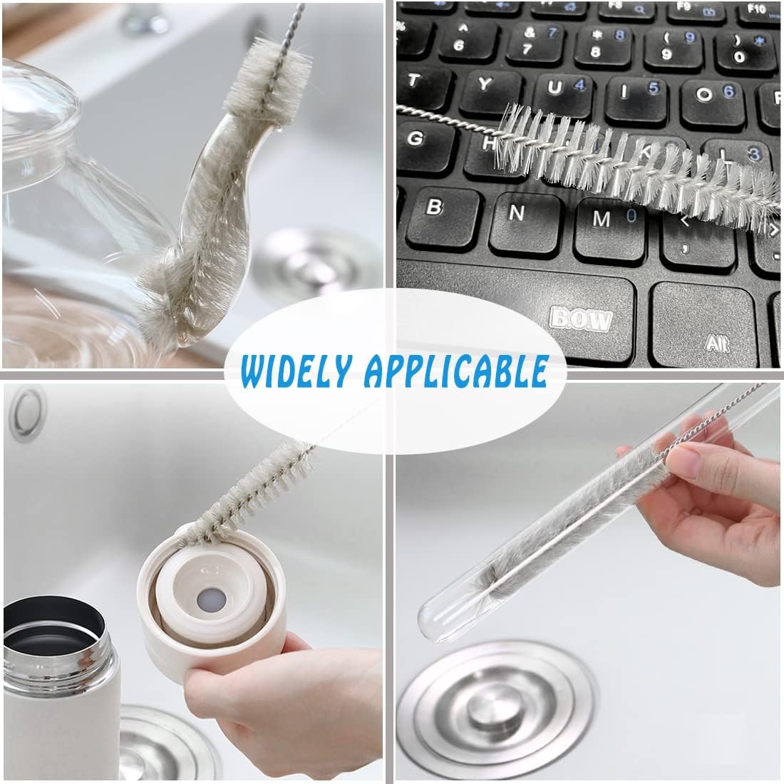 10 Pcs Wire Tube Brushes for Cleaning Pipe Tube Brass Brush Stainless Steel