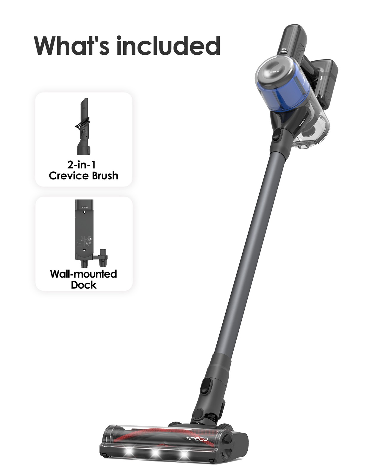 Tineco Pure ONE S30 Cordless Vacuum Cleaner, 150AW Powerful Suction, Zero Tangle