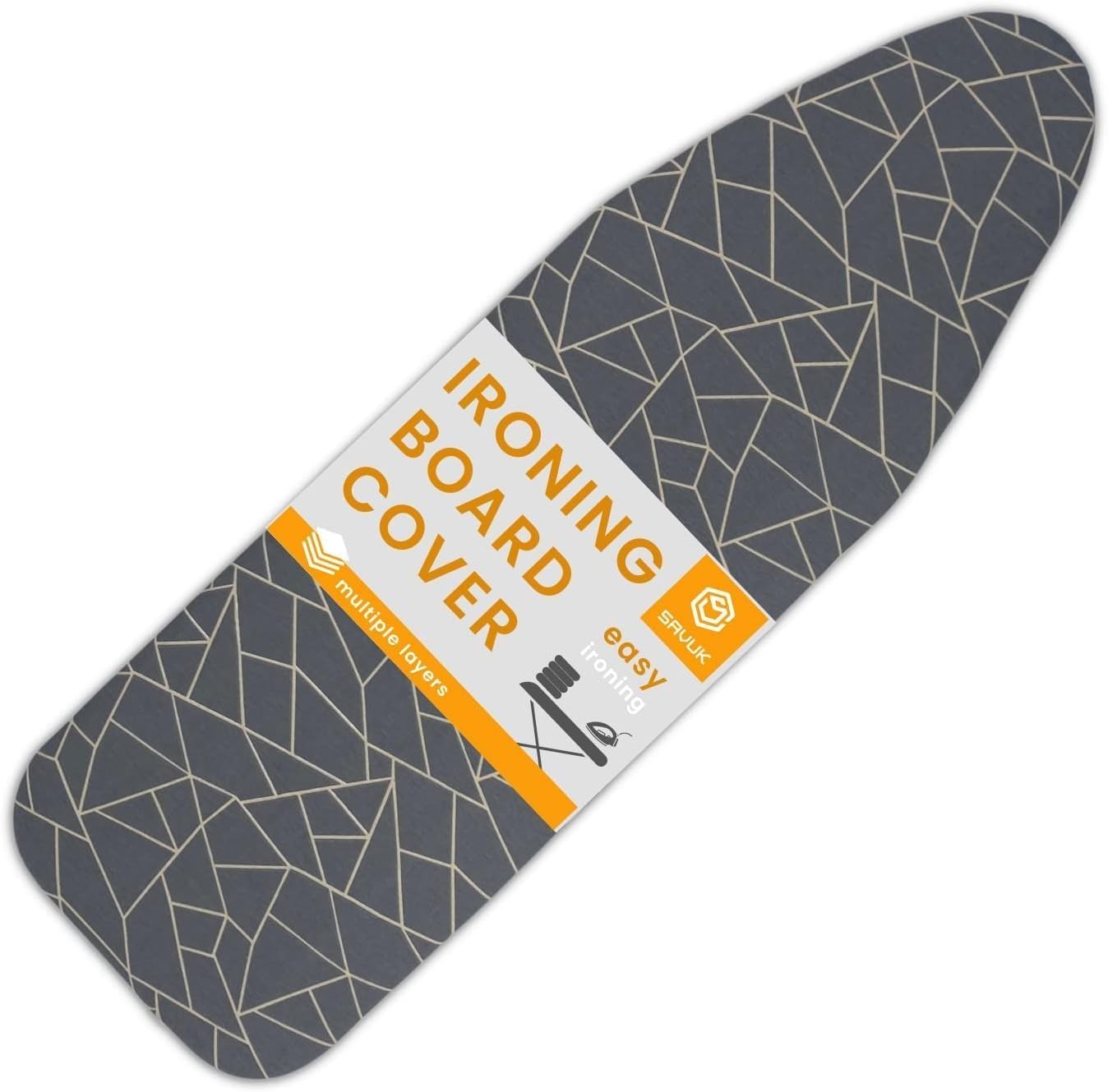 Ironing Board Cover and Pad Standard Size 15×54 inch Extra Heavy Duty Thick P…