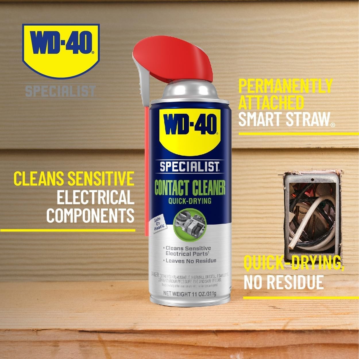 Quick-Dry 11 oz Contact Cleaner Spray by WD-40 – Perfect for Sensitive Equipment