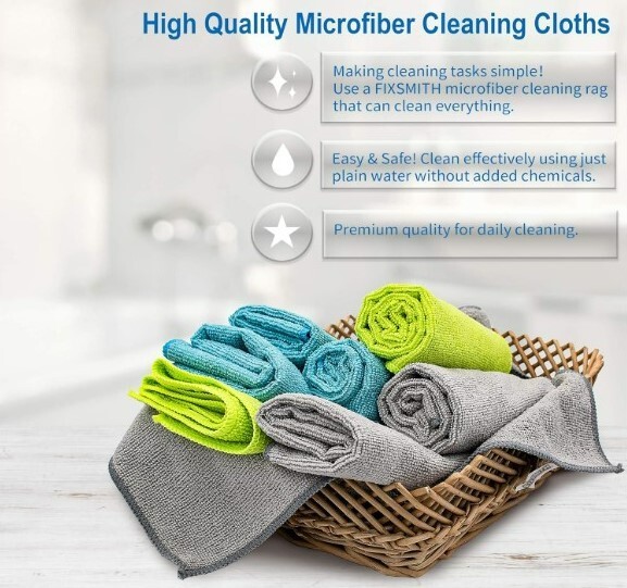 Microfiber Cleaning Cloth Micro fiber Towels Lint-Free Highly Absorbent Rags 8pc