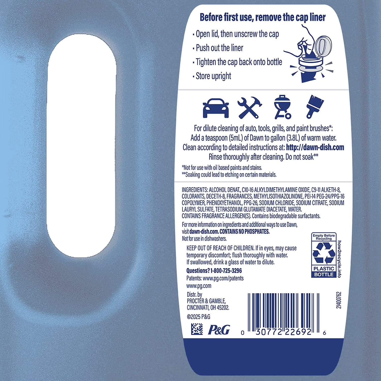 Dawn Platinum Dishwashing Liquid Dish Soap, Refreshing Rain, 90 fl. oz.