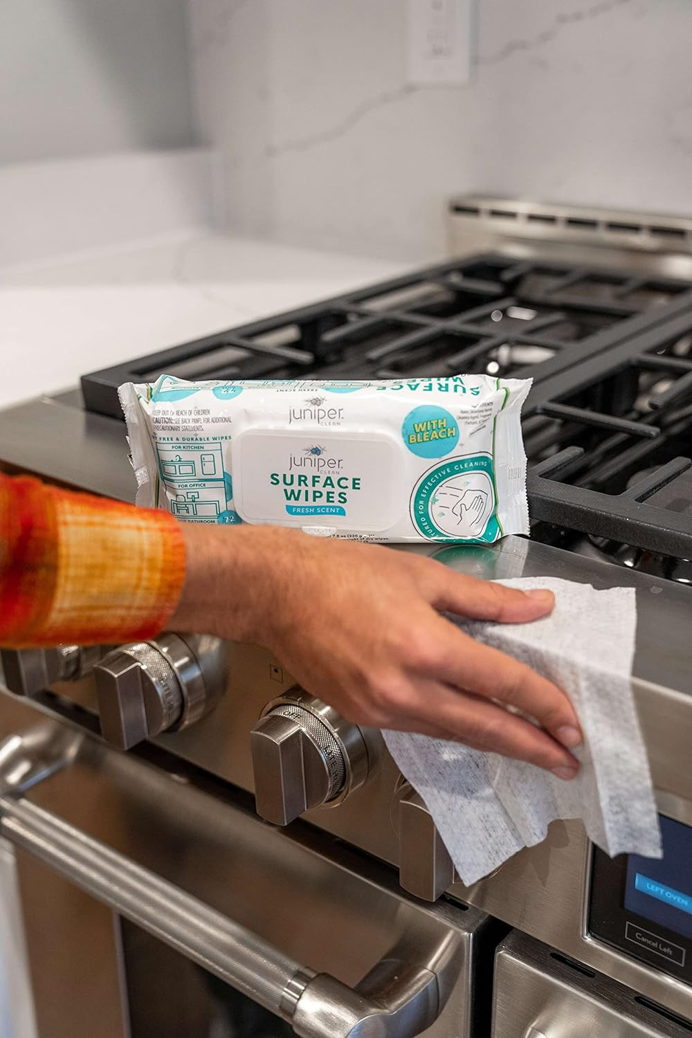 24 Pack Surface Cleaning Wipes with Bleach, All-Purpose Cleaner