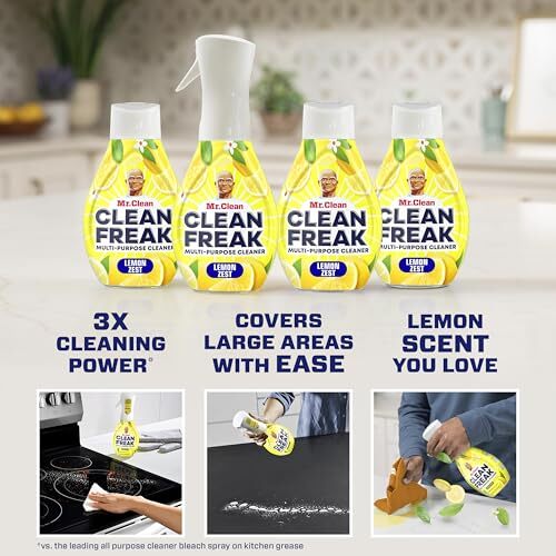 Mr Clean Clean Freak Multi Surface Cleaner Spray Pack of 4 Lemon Zest 16 Fl Oz