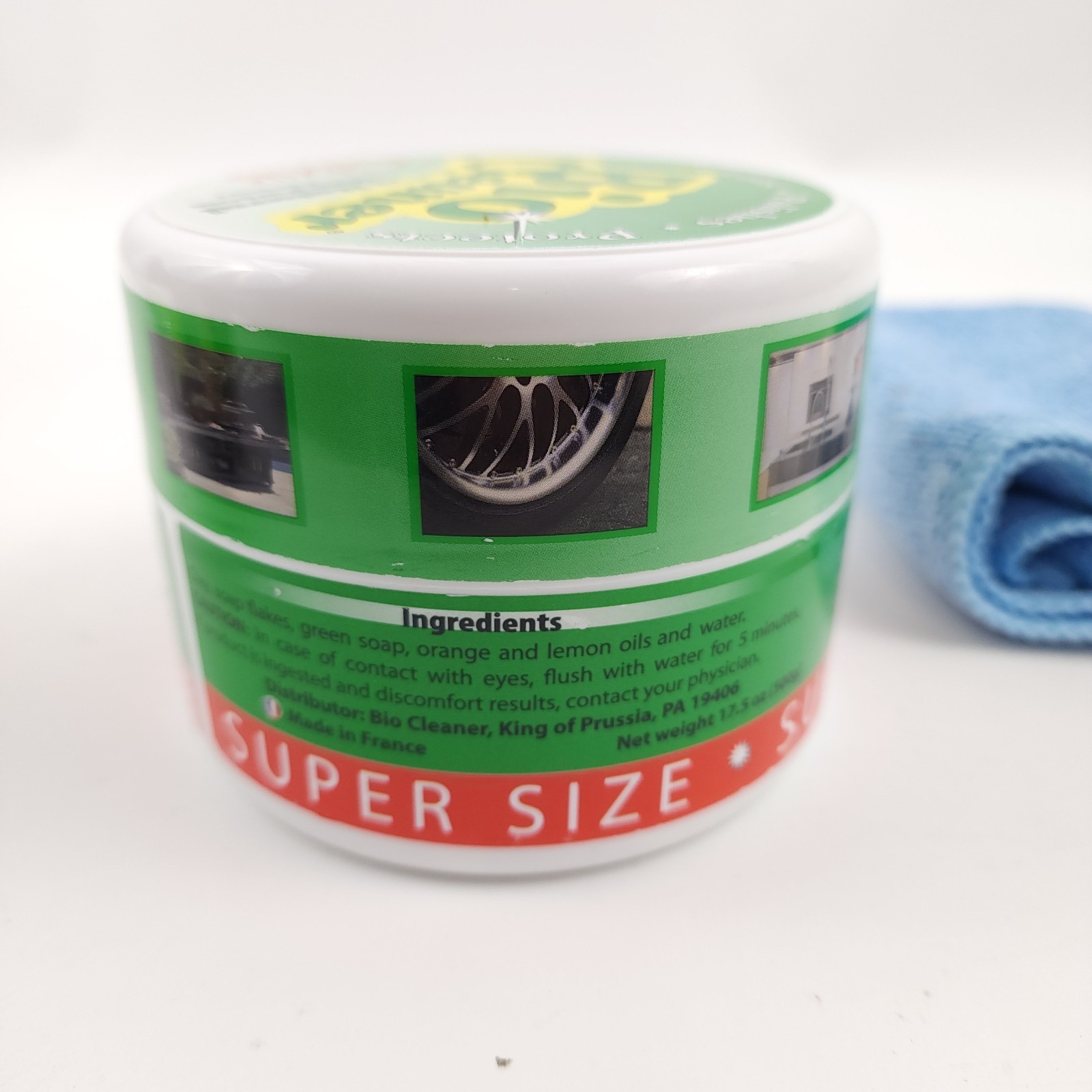 Bio Cleaner 17.5oz Cleaning Clay w/ Towel and Sponges Citrus