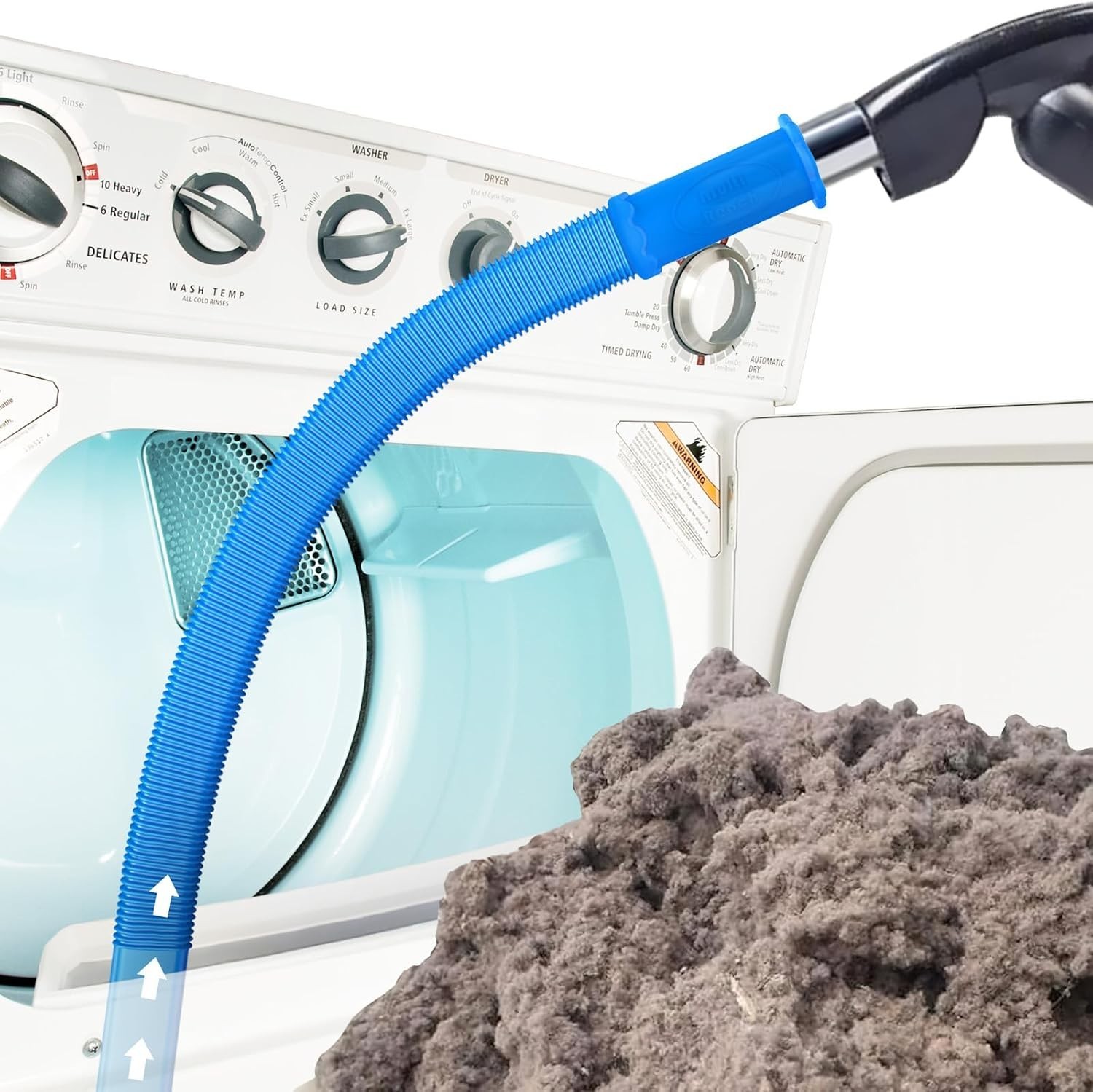 Dryer Vent Cleaner Kit Vacuum Hose Attachment Compatible with Most Vacuum Cle…