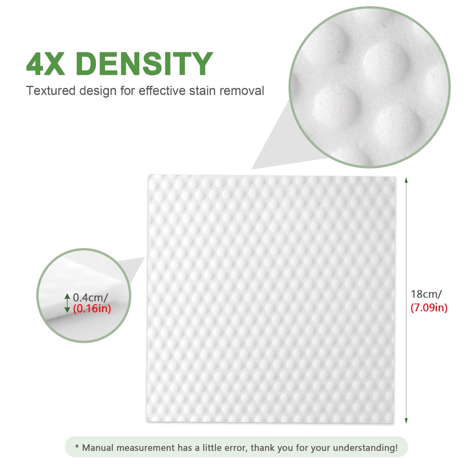 20 Pack Eraser Sheets, 4X High Density Melamine Sponge Scrubber with Textured…