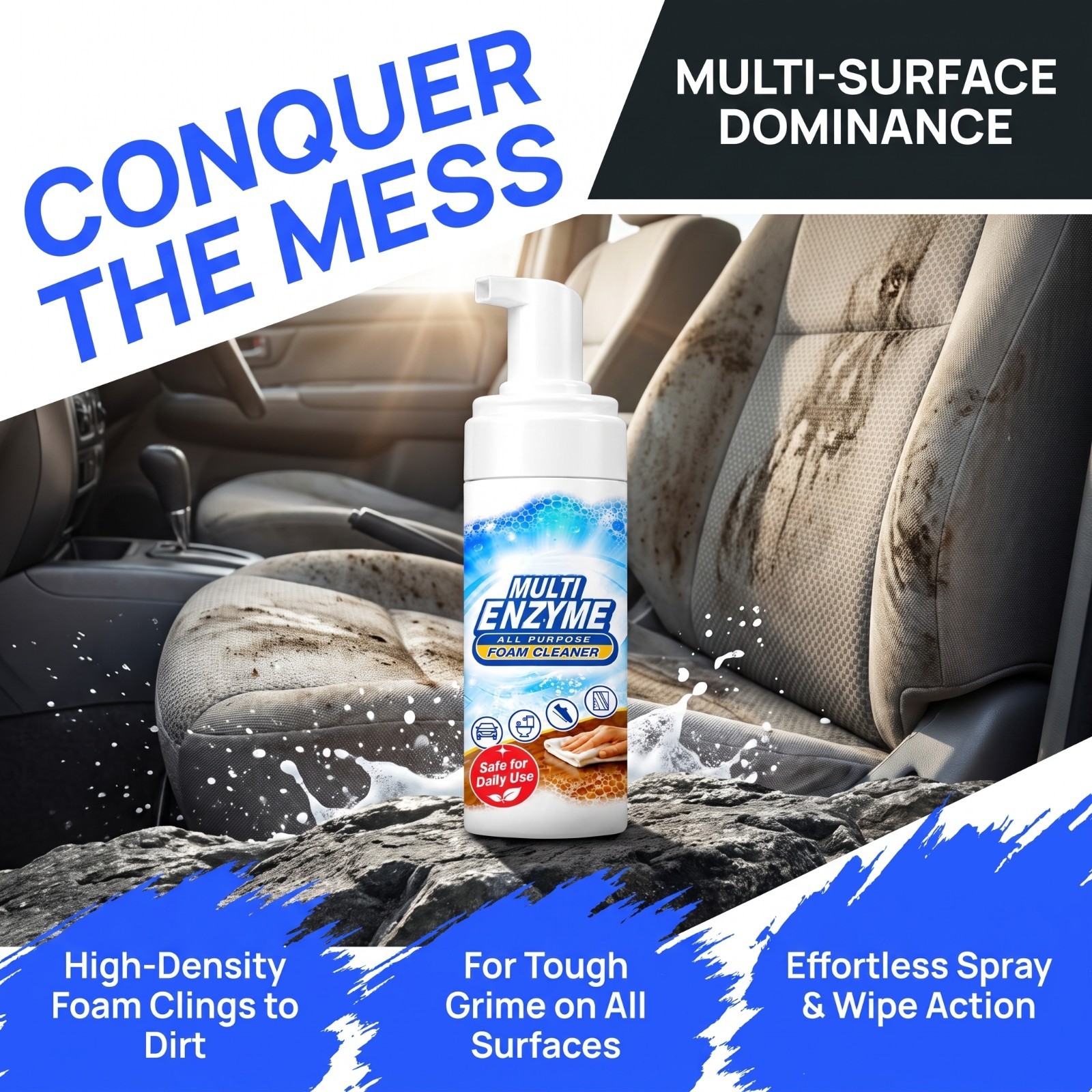 EaseHub Multi-Enzyme Cleaner is suitable for kitchens, furniture, and carpets