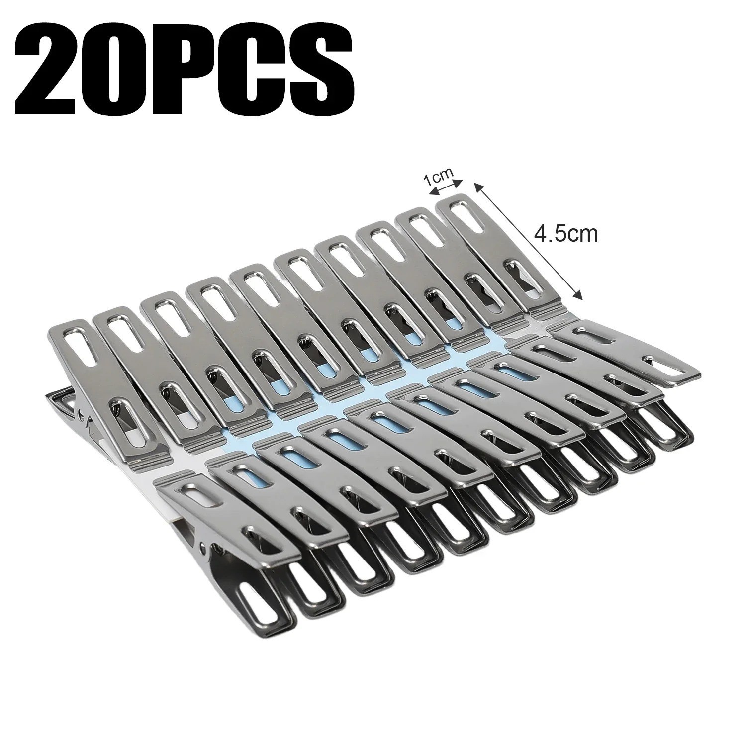 20-100PCS Stainless Steel Clothes Pins Non Slip Laundry Drying Clips Hanger Pegs