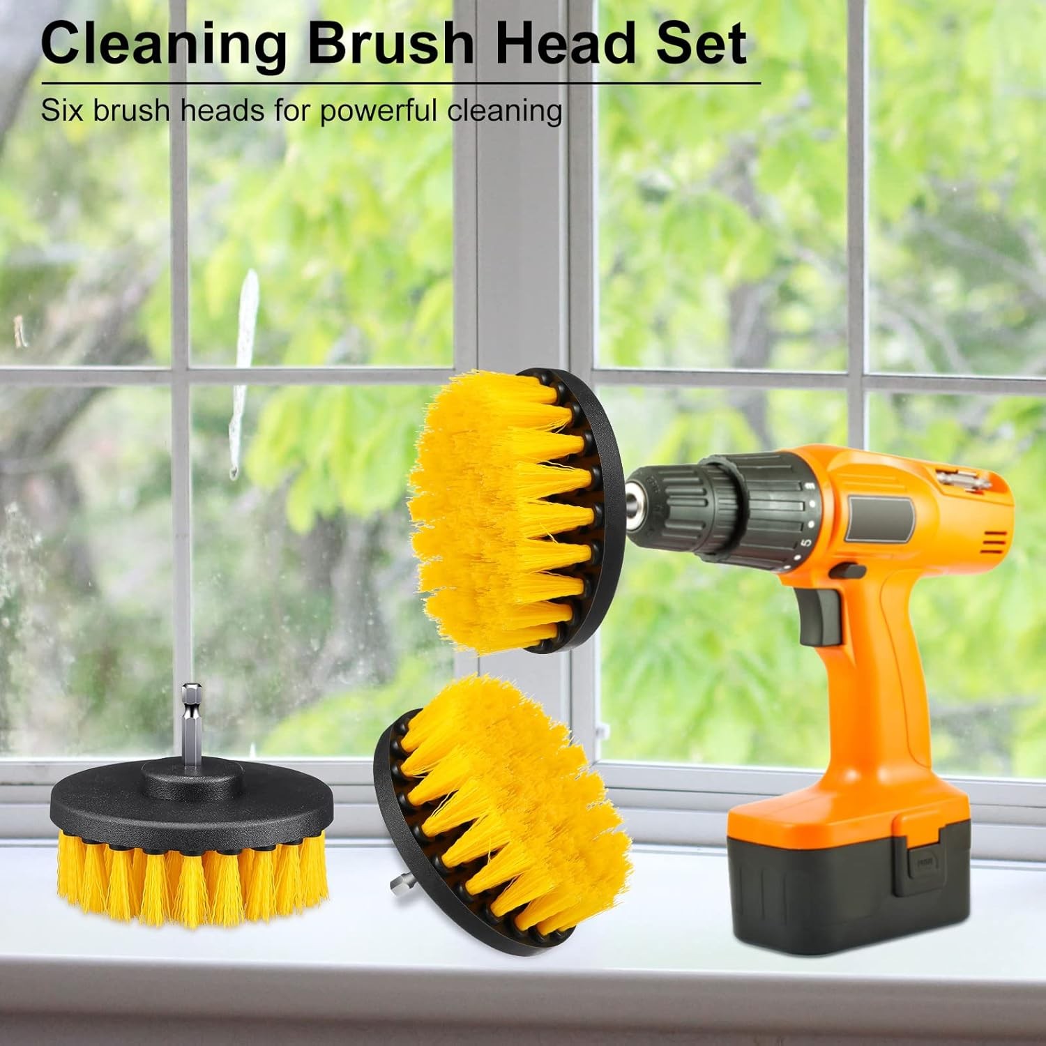 6 Pcs Drill Brush Attachment Power Scrubber Cleaning Kit Multi Purpose Set