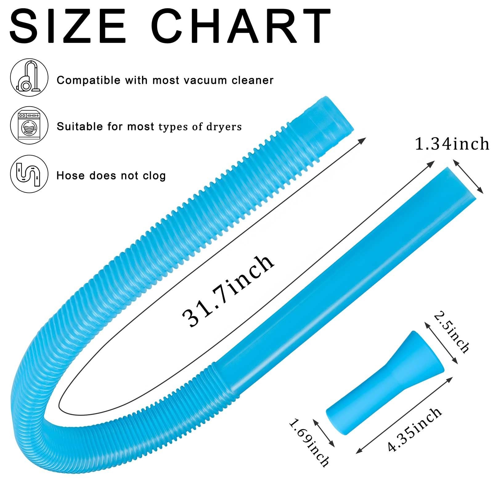 Dryer Vent Cleaner Kit with Flexible Vacuum Hose – Universal Lint Removal Too…