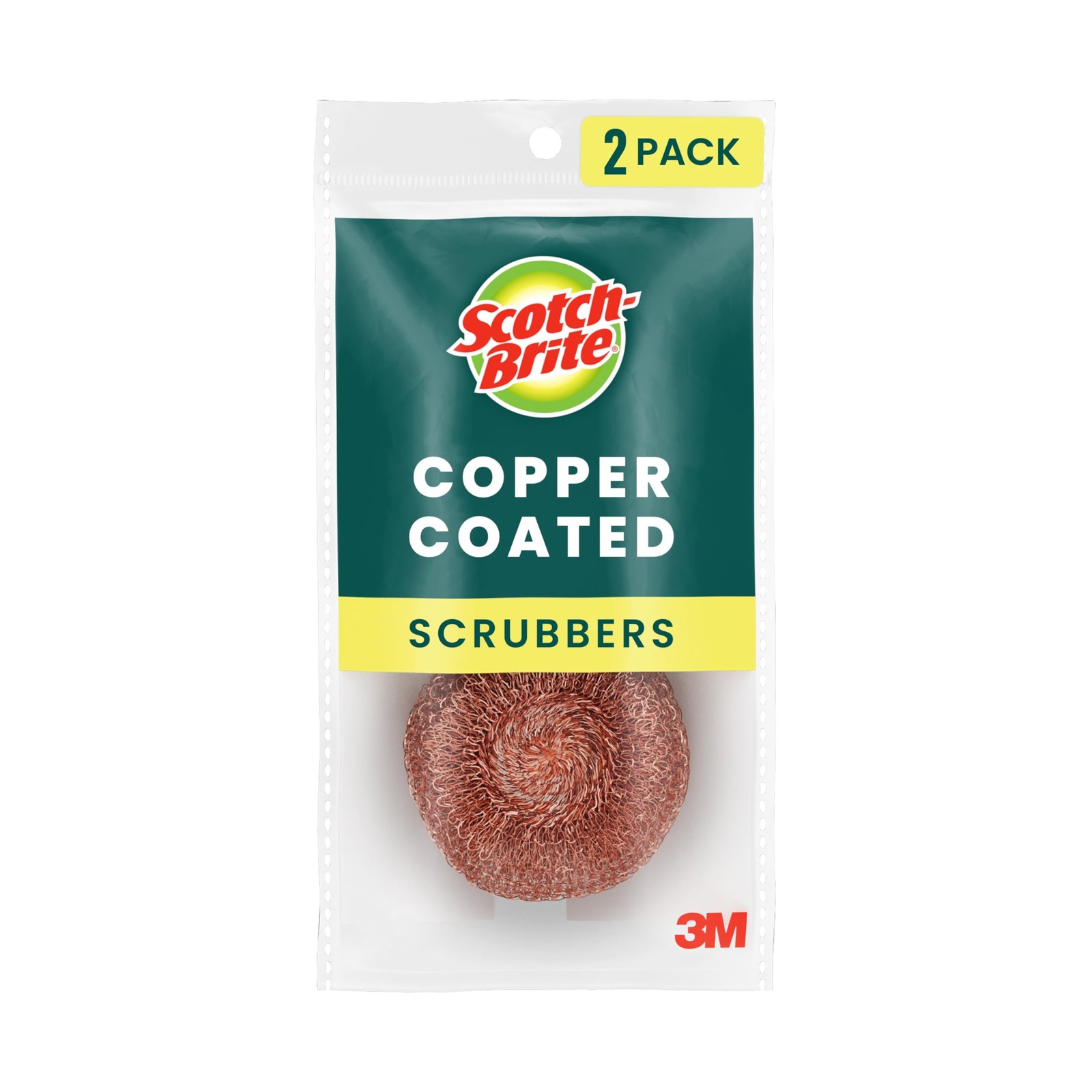Scotch-Brite Copper Coated Scrubbing Scour Pads, 48 Pack 213C-2-24