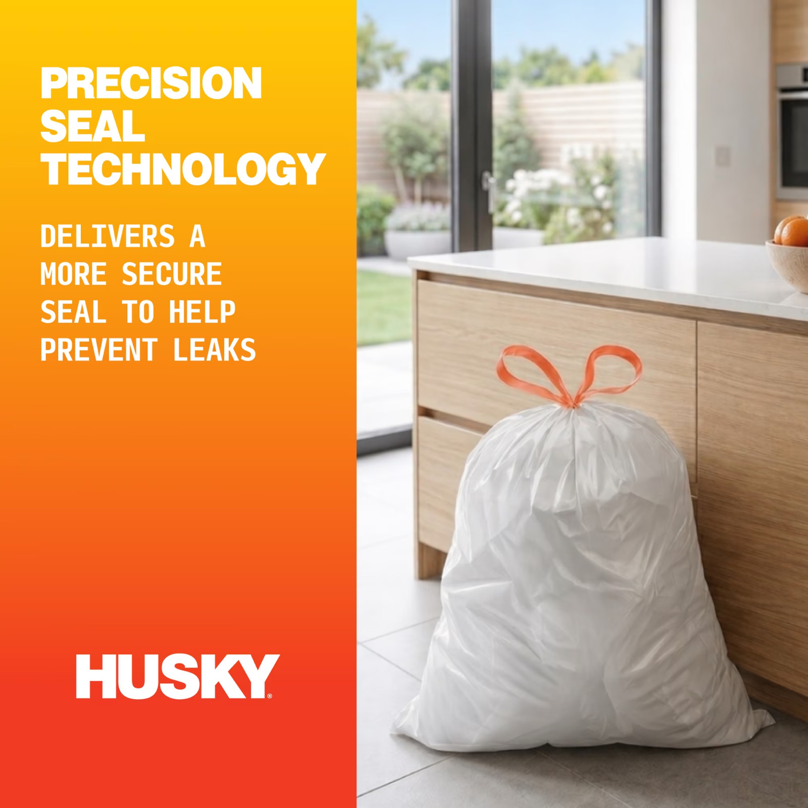 Husky 13 Gallon Tall Kitchen Drawstring Bags, 120 Bags New