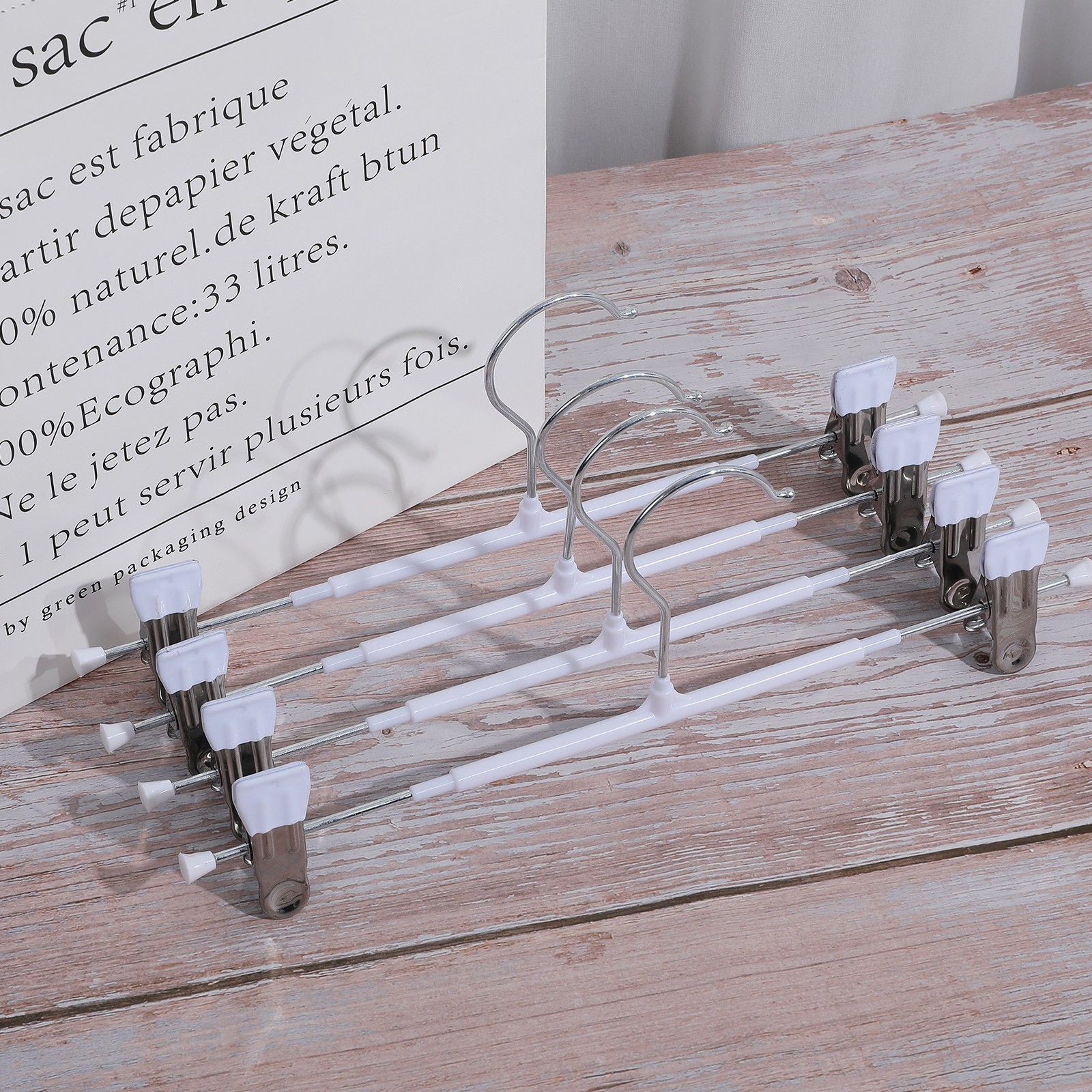 10-40PC Durable Pants Hangers with Non-Slip Clips For Trouser Jeans Clothes 12″W