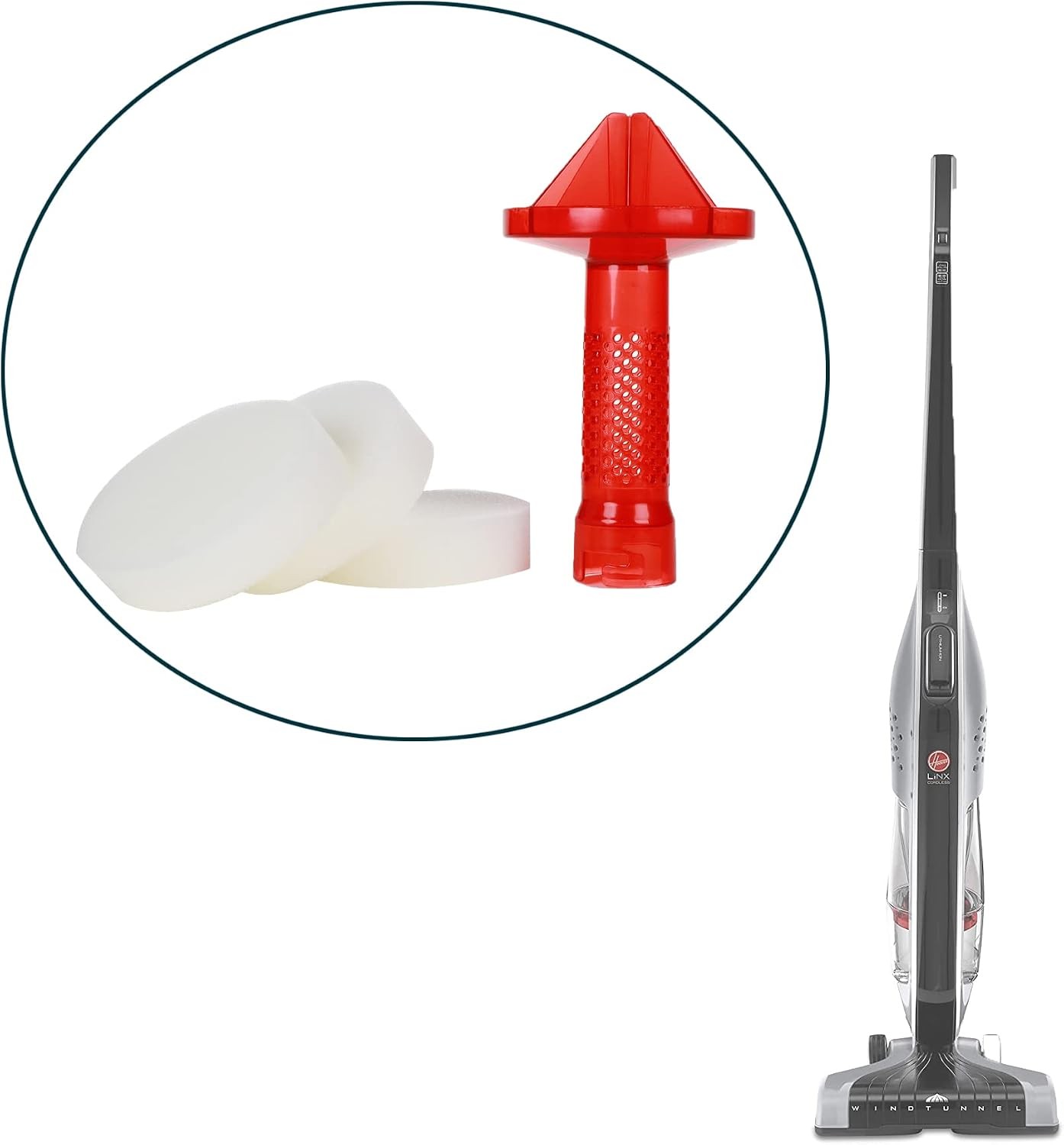 Foam Filter Baffle Kit for Hoover Linx BH50010 BH50015 Fits Hoover Linx